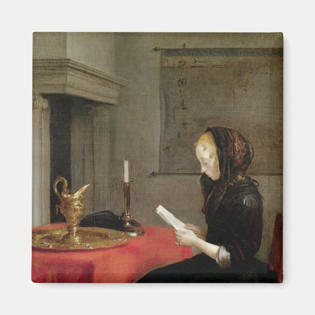 Woman Reading, c.1662 Magnet (Front)