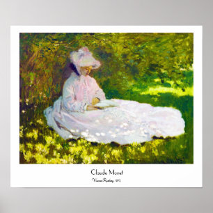 Woman Reading  Claude Monet Poster