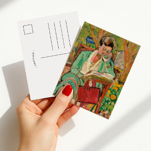Woman Reading   George Leslie Hunter Postcard