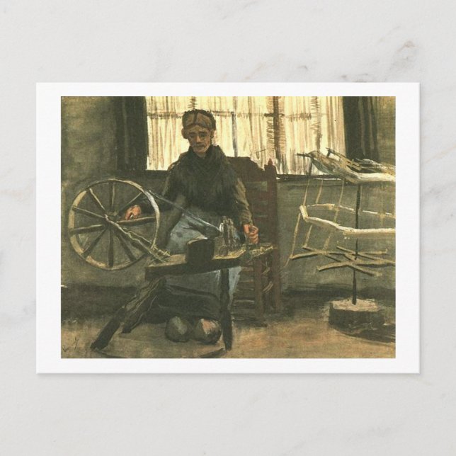 Woman Reeling Yarn (F1139) Van Gogh Fine Art Postcard (Front)