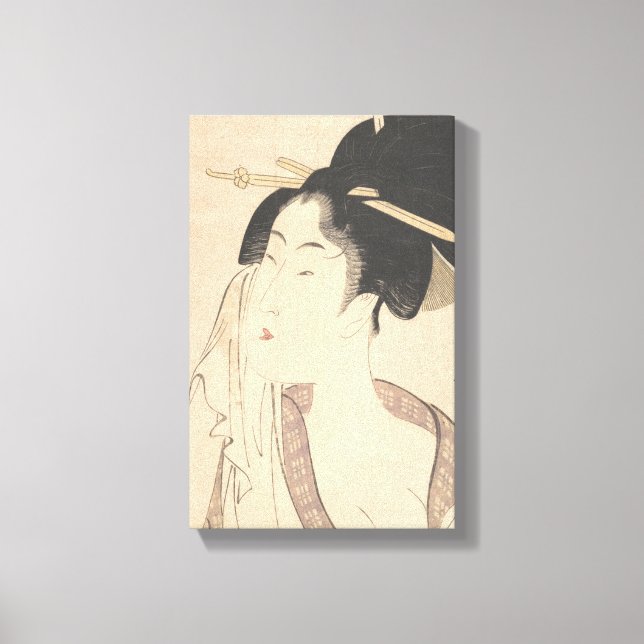 Woman Relaxing after Her Bath Canvas Print (Front)