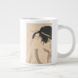 Woman Relaxing after Her Bath Large Coffee Mug