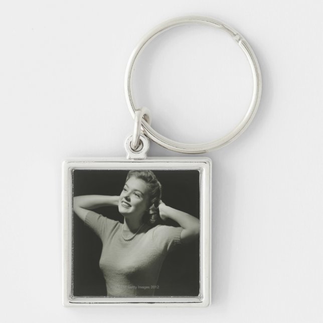 Woman Relaxing Keychain (Front)