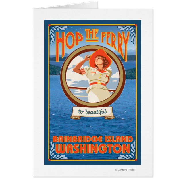 Woman Riding Ferry - Bainbridge Island, WA (Front)