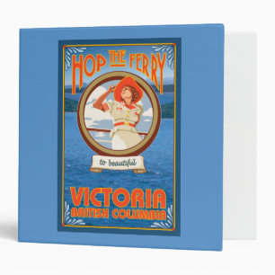 Woman Riding Ferry - Victoria, BC Canada Binder
