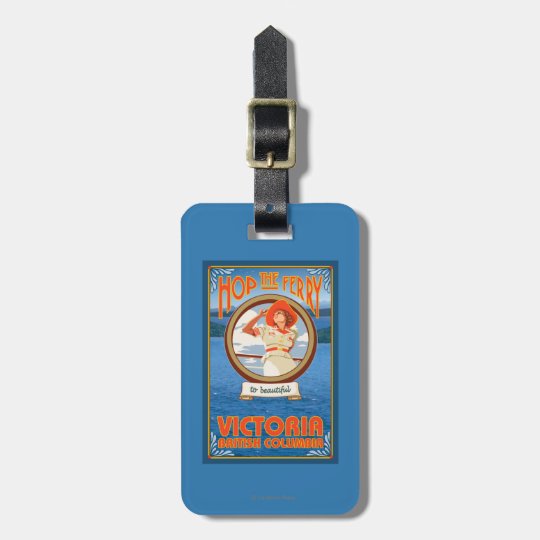 Woman Riding Ferry - Victoria, BC Canada Luggage Tag
