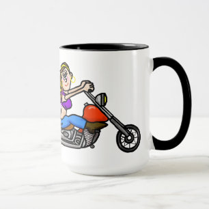 Woman Riding Motorcycle Mug  Customize It!