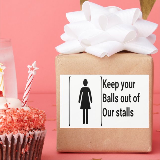 woman right, bathroom sticker,  sticker (Party)