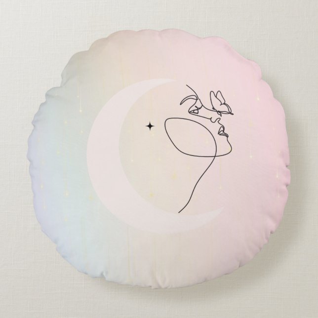 Woman Round Pillow (Front)