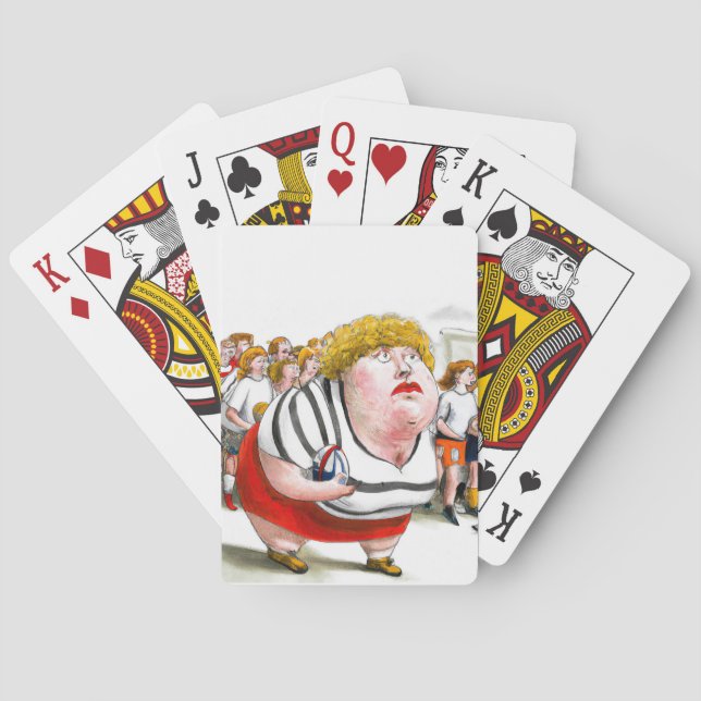 Woman Rugby Player - Playing Cards (Back)