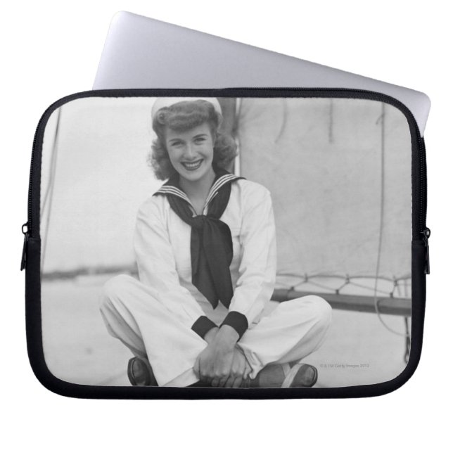 Woman Sailor Laptop Sleeve (Front)