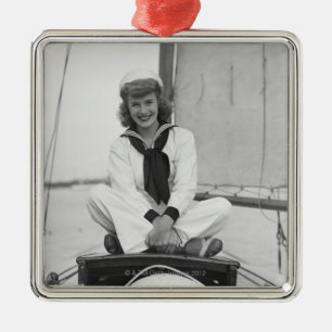 Woman Sailor Metal Ornament