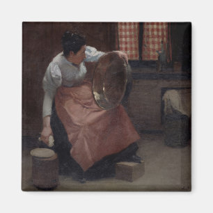 Woman Scouring Magnet