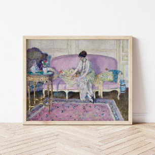 Woman Seated on Sofa Frederick Carl Frieseke Poster