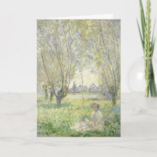 Woman Seated Under the Willows   Claude Monet Card