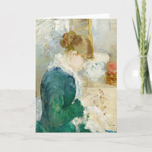 Woman Sewing Berthe Morisot Card