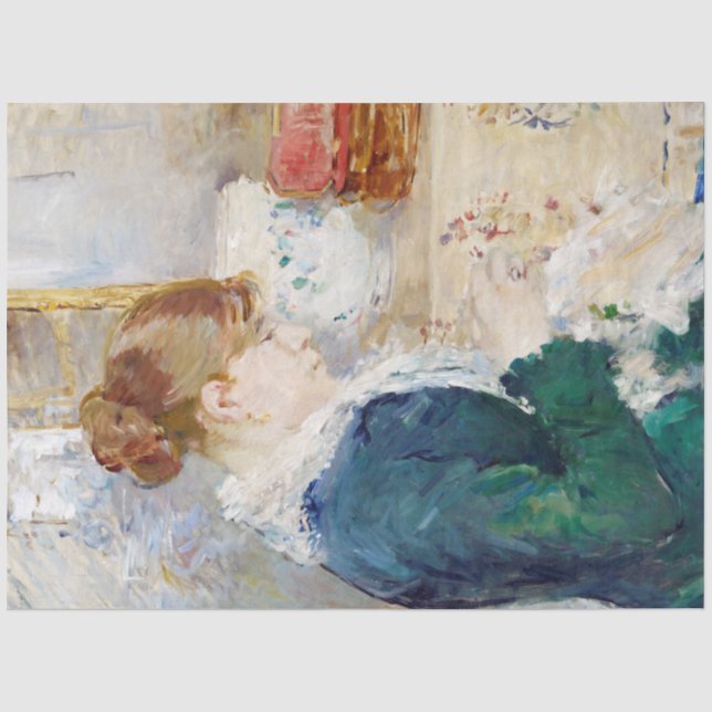Woman Sewing, Berthe Morisot Tissue Paper (Front)
