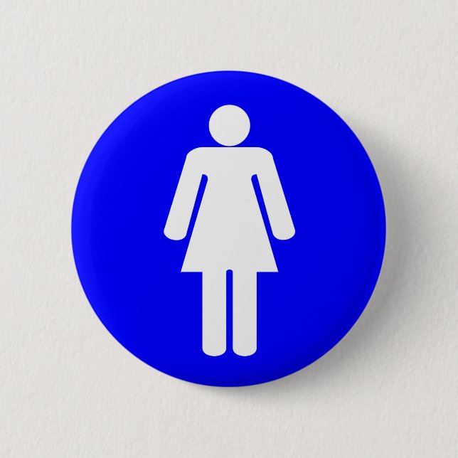 Woman Shape 2 Inch Round Button (Front)