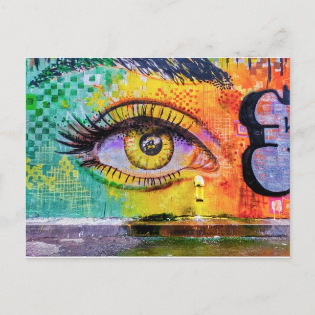 Woman Sheds Tears (Los Angeles, CA) Postcard (Front)