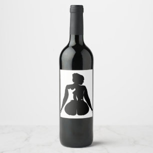 woman silhouette 97 wine label