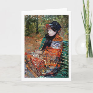 Woman Sitting on the Bench, Mary Cassatt Card