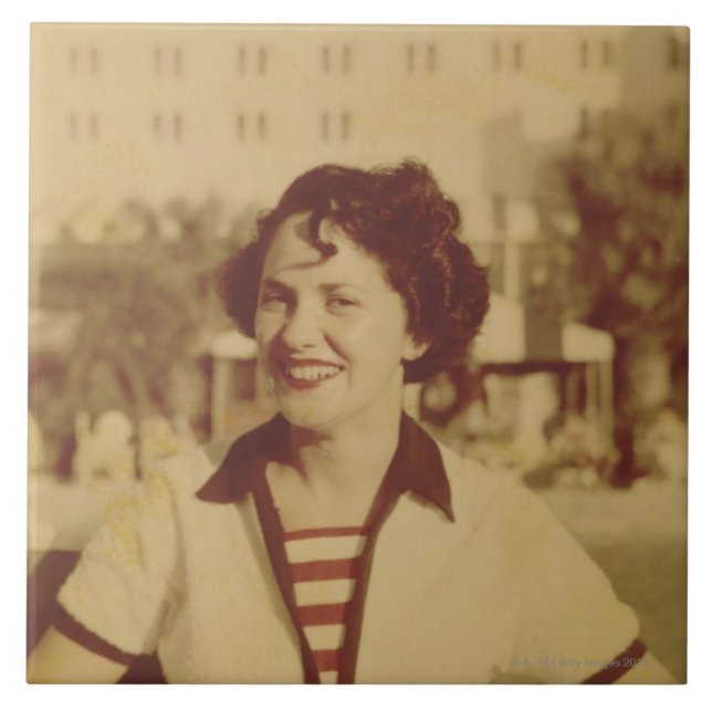 Woman Sitting Outside Tile (Front)