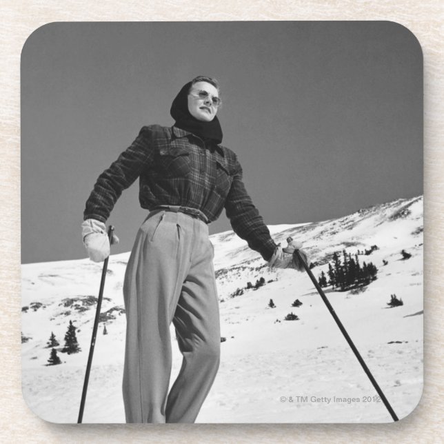 Woman Skier Coaster (Front)
