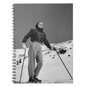 Woman Skier Notebook