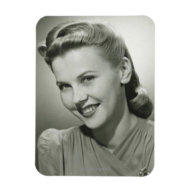 Woman Smiling 2 Magnet (Vertical)