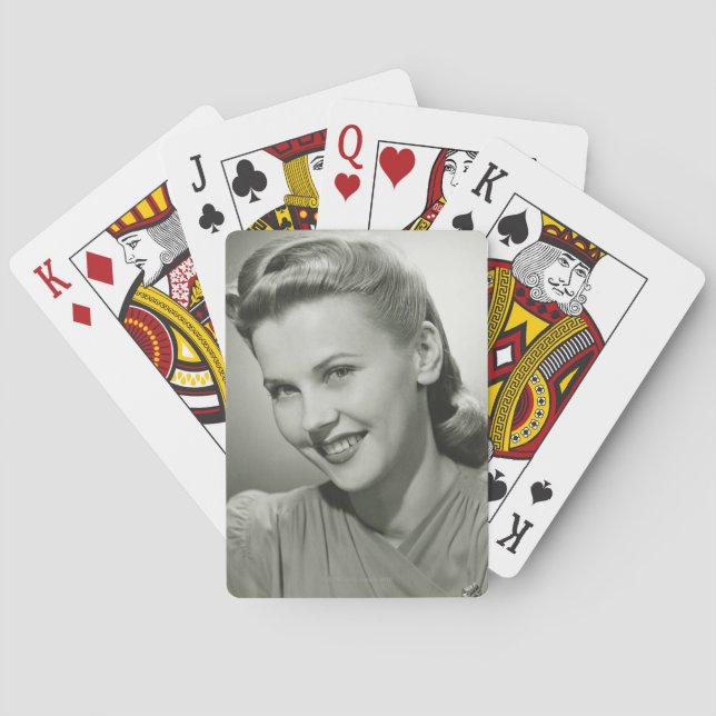 Woman Smiling 2 Playing Cards (Back)