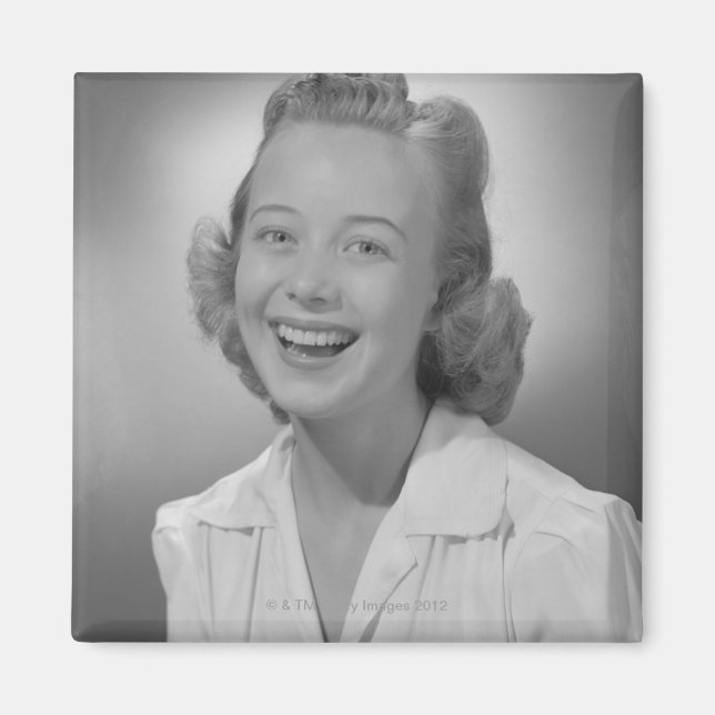 Woman Smiling Magnet (Front)