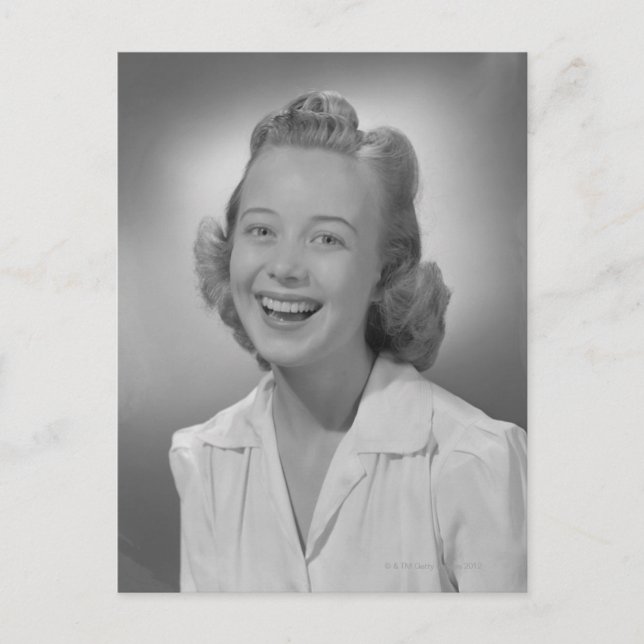 Woman Smiling Postcard (Front)