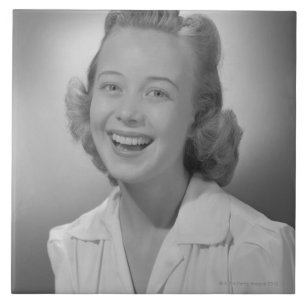 Woman Smiling Tile