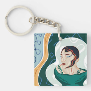 Woman Snake - Snake Head Lady Keychain