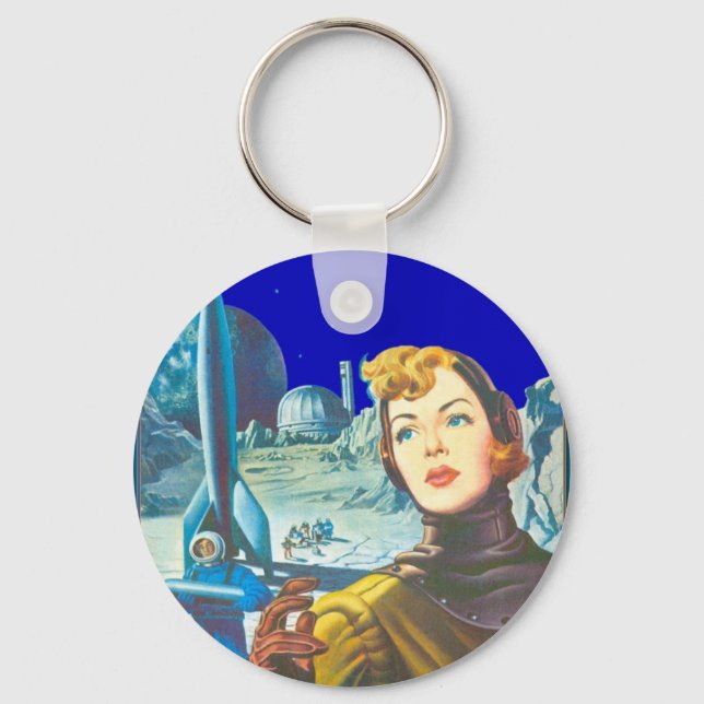 Woman Space Cadet Keychain (Front)