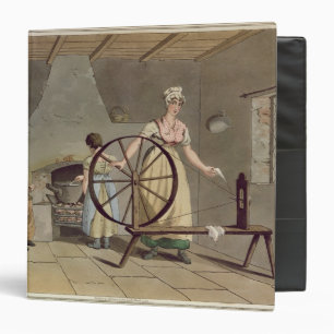 Woman Spinning, from 'Costume of Yorkshire' Binder