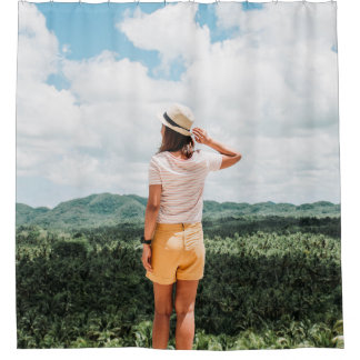 Woman standing near trees