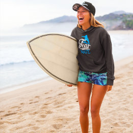 Woman Surfer Fear No Wave Women's Surfing Hoodie