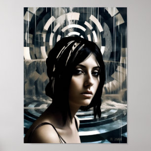 Woman Swimmer Poster