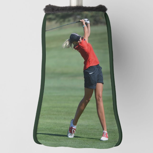 Woman swinging a Golf field Putter Golf Head Cover (Rotate 90)
