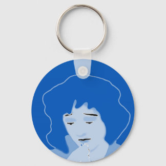Woman taking Mifepristone Keychain