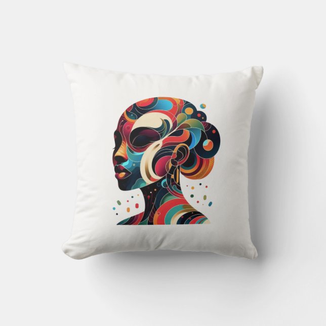 woman  throw pillow (Front)