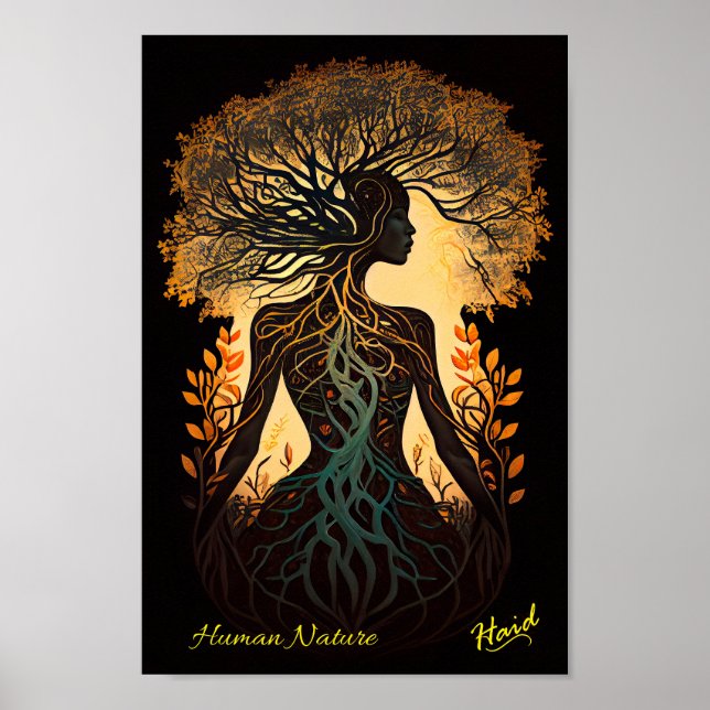 Woman Tree Nature - Gen AI Poster (Front)