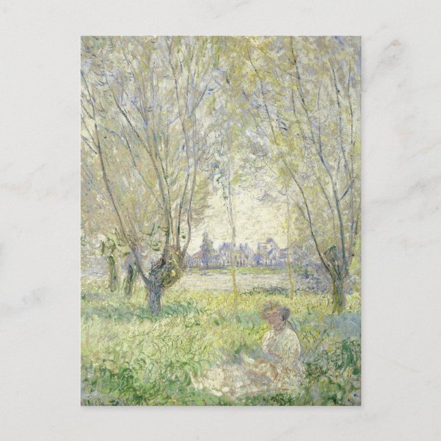 Woman under Willows, Monet 1880 Postcard (Front)