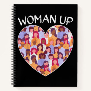 Woman Up Feminist Feminism Women Empowerment Gende Notebook