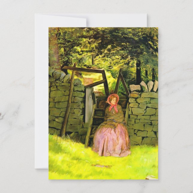 Woman Waiting (by John Everett Millais) Card (Front)