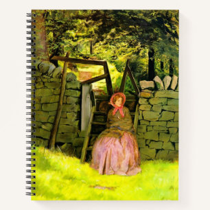 Woman Waiting (by John Everett Millais) Notebook