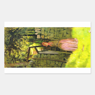 Woman Waiting (by John Everett Millais) Sticker