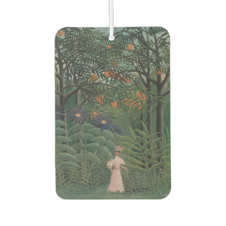 Woman Walking in an Exotic Forest, Henri Rousseau Air Freshener