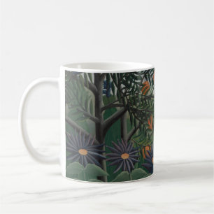 Woman Walking in an Exotic Forest, Henri Rousseau Coffee Mug